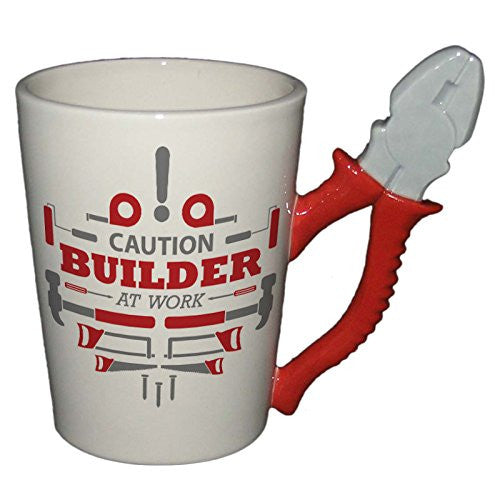 Puckator SMUG57 Ceramic Mug with Pliers-Shaped Handle, 8 x 12 x 11 cm - hanrattycraftsgifts.co.uk