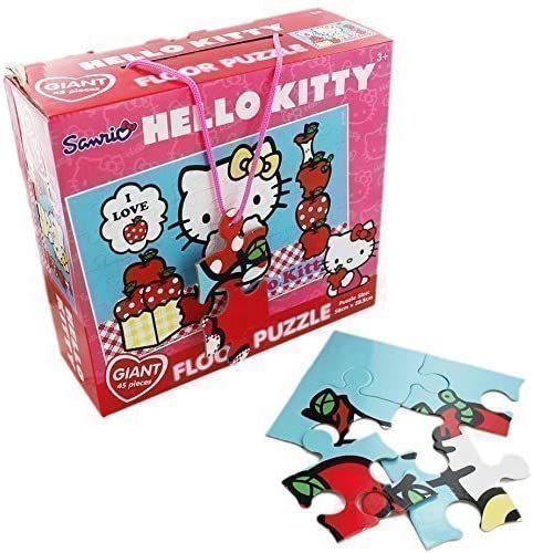 Hello Kitty Giant 45 Piece Red Apple Picnic Floor Puzzle