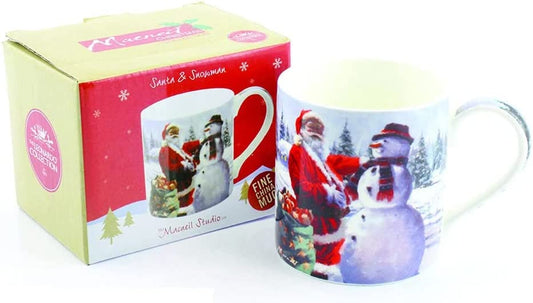 Macneil, Mug, motif: Santa Claus and snowman, in box