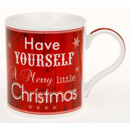 Vintage Lane - Have Yourself A Merry Little Christmas - Festive Mug with Gift Box - hanrattycraftsgifts.co.uk