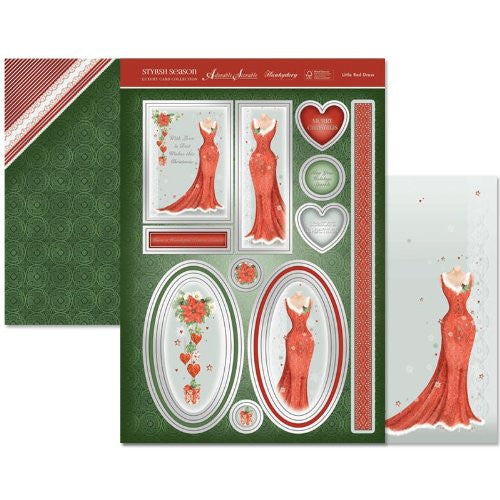 hunkydory adorable scorable luxury card collection stylish season little red dress - hanrattycraftsgifts.co.uk
