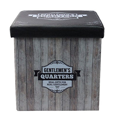 Leonardo Gents Quarter Folding Storage Box, Black - hanrattycraftsgifts.co.uk