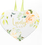 Floral Mirror Glass Hanging 'Heart' Plaque Gift - Lovely Nan