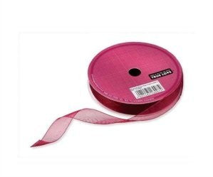 Organza Ribbon Burgundy - hanrattycraftsgifts.co.uk
