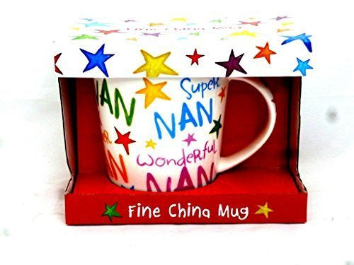 Super Nan Rainbow Mug, Best, Special Nan, Boxed - hanrattycraftsgifts.co.uk