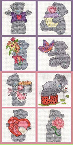 DMC Tatty Teddy Mini Kits Set Of 8 - hanrattycraftsgifts.co.uk