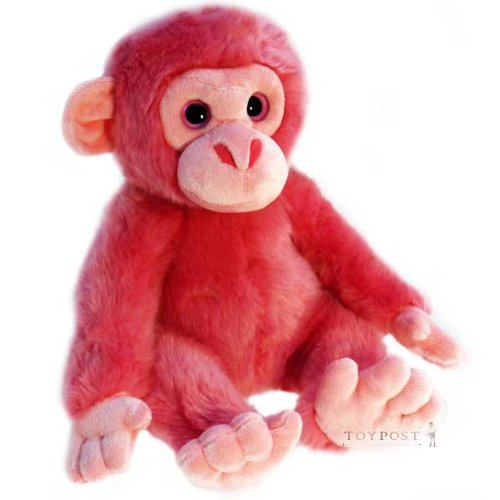 Wild Pink Animals - Monkey, Bear, Elephant, Lion, Tiger or Giraffe (Monkey) - hanrattycraftsgifts.co.uk
