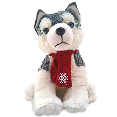 Keel Toys 35cm Husky With Scarf - hanrattycraftsgifts.co.uk