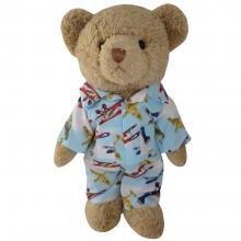 teddy bear with plane pyjama 30cm - hanrattycraftsgifts.co.uk