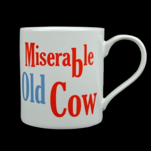 FUNNY MUG COFFEE CUP TEA MUGS GIFT NOVELTY SET HOME OFFICE NEW FINE CHINA RUDE (MISERABLE OLD COW) - hanrattycraftsgifts.co.uk