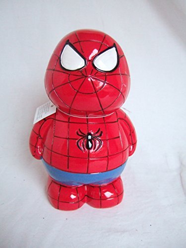 Spiderman Style Novelty Ceramic Money Box - hanrattycraftsgifts.co.uk