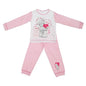 Childrens Girls Me To You Time For Bed Long Sleeve Top & Bottoms Pyjama Set (3-4 Years) (White/Pink) - hanrattycraftsgifts.co.uk
