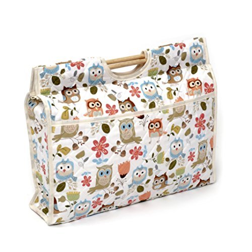 Hobby Gift HGCB/154 | CRAFT BAG Owl on White | 11x43x33½cm - hanrattycraftsgifts.co.uk