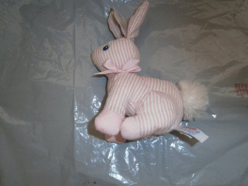 aurora baby stripped bunny choice three colours pink blue or yellow one supplied - hanrattycraftsgifts.co.uk