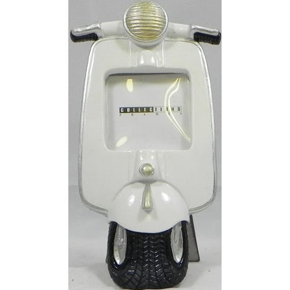 Vespa Scooter Photo Frame White - hanrattycraftsgifts.co.uk