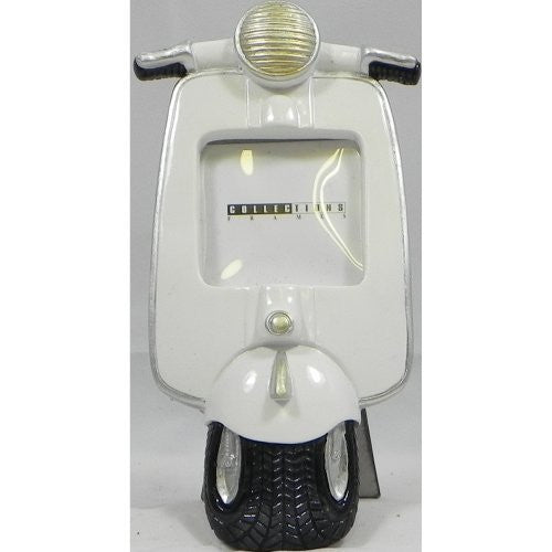 Vespa Scooter Photo Frame White - hanrattycraftsgifts.co.uk