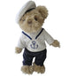 handmade sailor boy bear with hat medium with anchor on jumper - hanrattycraftsgifts.co.uk