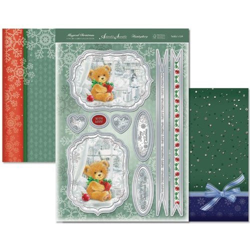 hunkydory  magical christmas teddys gift  topper set - hanrattycraftsgifts.co.uk
