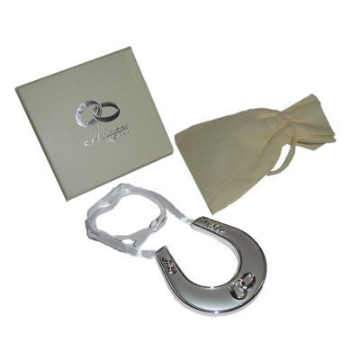 Silver Plated Brides Lucky Horseshoe - hanrattycraftsgifts.co.uk
