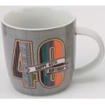 Denim Design Boxed 40th Birthday Mug - hanrattycraftsgifts.co.uk
