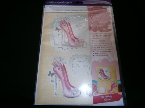 hunkydory handmade by you card kit loving birthdayshoes brthday-female - hanrattycraftsgifts.co.uk