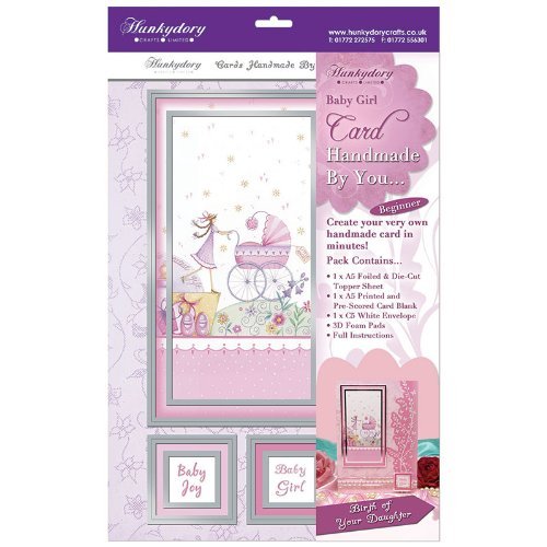 hunkydory handmade by you card kit birth of your daughter - hanrattycraftsgifts.co.uk
