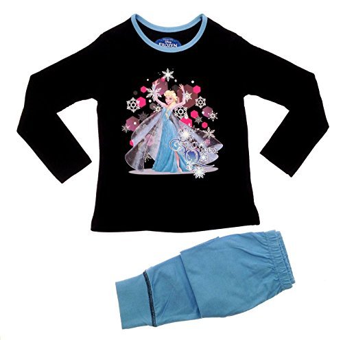 Kids Girls  Disney Frozen Queen Elsa Anna Pyjamas Childrens 2 Piece Set Pj's 5 Character 100% Cotton Size 4-5 Years - hanrattycraftsgifts.co.uk