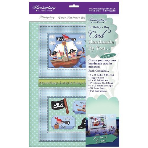 hunkydory handmade by you card kit patchwork pirates birthday-boy - hanrattycraftsgifts.co.uk