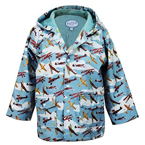 Raincoat - Vintage Airplanes - Powell Craft - 4-5 years - hanrattycraftsgifts.co.uk