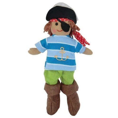 powell craft English Hand-Made Pirate rag  Doll 19cm - hanrattycraftsgifts.co.uk