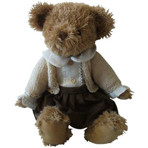 Powell Craft Teddy Bear With Cardigan 40Cm - hanrattycraftsgifts.co.uk