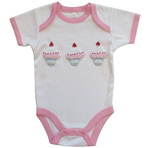 Powell Craft Cupcake Babygrow 0-6 months - hanrattycraftsgifts.co.uk