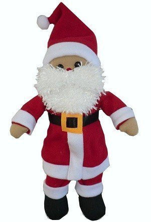 Powell Craft Handmade Doll - Traditional Father Christmas Childrens Plush Toy - hanrattycraftsgifts.co.uk