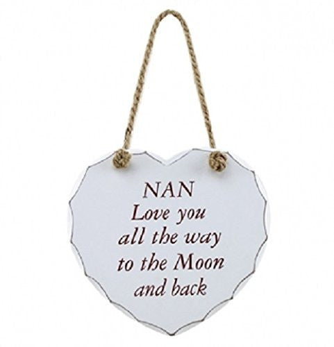 Nan, Love you all the way to the moon and back - hanrattycraftsgifts.co.uk