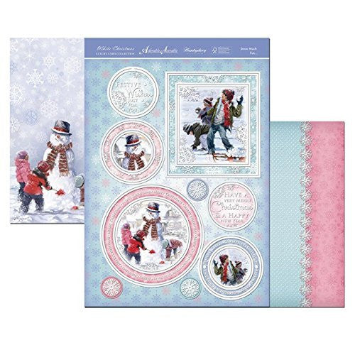white christmas Snow Much Fun  topper set - hanrattycraftsgifts.co.uk