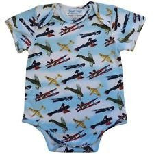 powell craft vintage plane babygrow handmade (12/18 momths) - hanrattycraftsgifts.co.uk