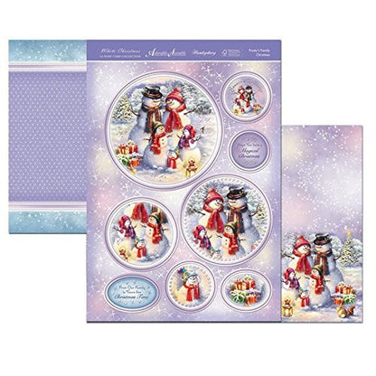 white christmas  Frosty's Family  Snowman  topper set - hanrattycraftsgifts.co.uk