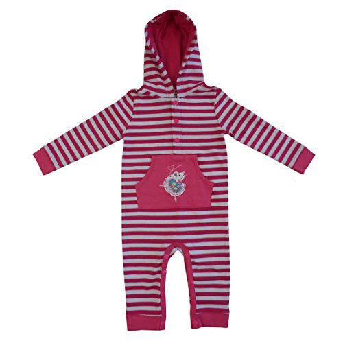powell craft ballerina mouse strippy hooded jumpsuit 6 - 12 months - hanrattycraftsgifts.co.uk
