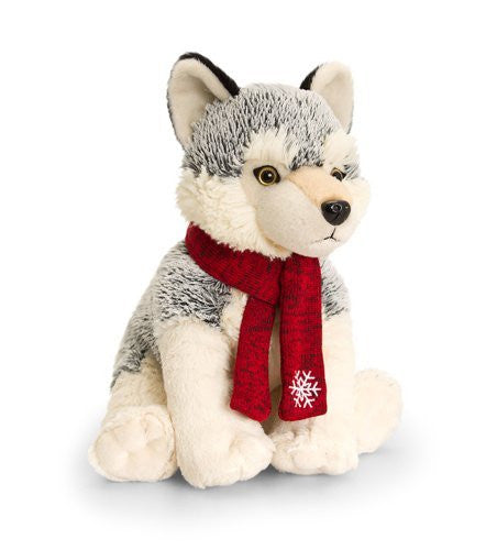 lkeel toys husky with scarf 25cm - hanrattycraftsgifts.co.uk