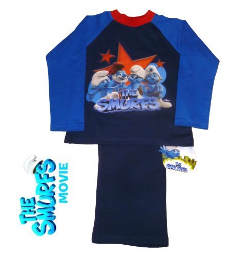 Boys Smurf Long Leg Pyjamas 5-6 Years - hanrattycraftsgifts.co.uk