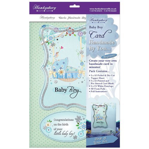 hunkydory handmade by you card kit birth of your son baby boy - hanrattycraftsgifts.co.uk