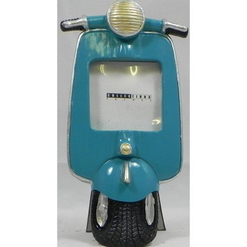 Vespa Scooter Photo Frame Blue - hanrattycraftsgifts.co.uk