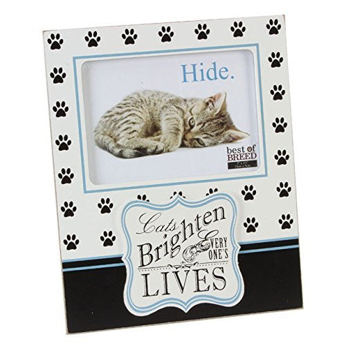 Best of Breeds Cat 4" x 6" Photo Frame - Cats brighten everyone's lives - hanrattycraftsgifts.co.uk