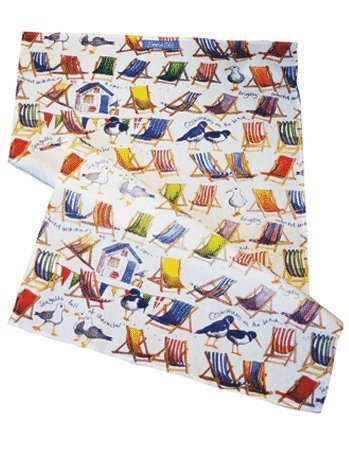 Emma Ball Coastal theme design tea towel - hanrattycraftsgifts.co.uk