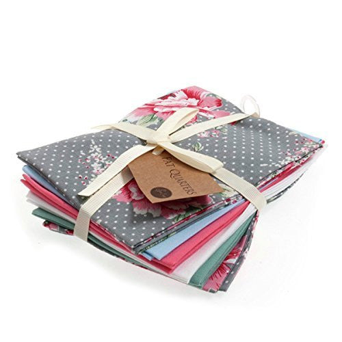 Fat Quarter Bundle: Cotton: 6 x 54cm x 45cm: Beautiful Bloom - hanrattycraftsgifts.co.uk