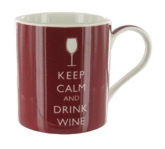 Keep Calm and Drink Wine Fine China Mug - Boxed mug - hanrattycraftsgifts.co.uk