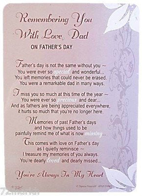 Xpress-vous Remembering You Dad Father's Day  card - hanrattycraftsgifts.co.uk