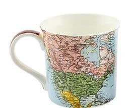 World Traveller Map Mug in a Gift Box - hanrattycraftsgifts.co.uk