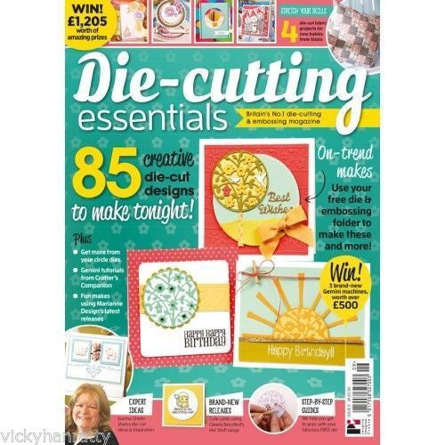 Die-cutting Essentials Magazine Issue 9 with Free Die & Bonus Embossing Folder - hanrattycraftsgifts.co.uk