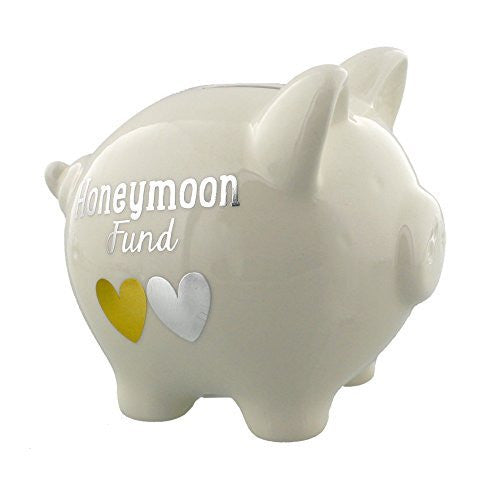 Wendy Jones-Blackett Collection Piggy Bank - Honeymoon Fund - hanrattycraftsgifts.co.uk